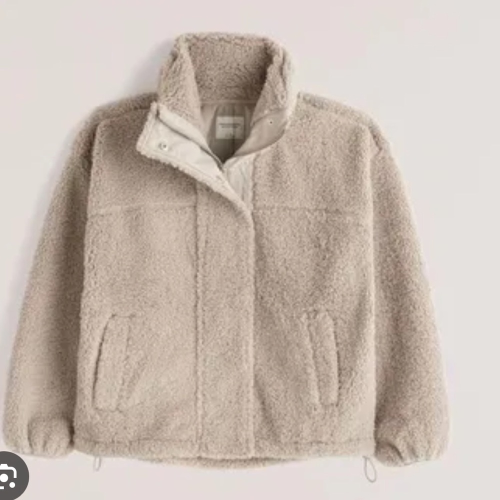 Abercrombie Soft A&F Cinched Sherpa Full-Zip